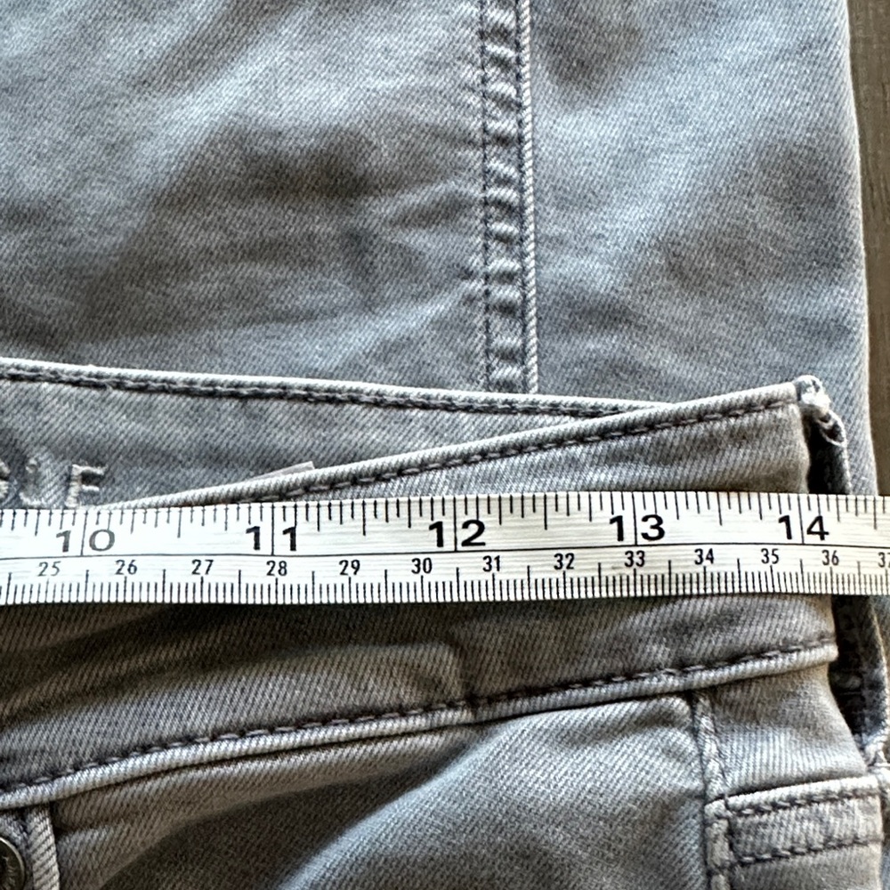 American Eagle Gray Forward Seam Skinny Jeans High Waisted Stretch Size 4 - Picture 10 of 11